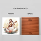 Goddess Saraswati Playing With Veena Wood Print Wall Art
