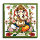 Ganesh Ji With Lotus Colorful Wood Print Wall Art