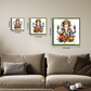 Ganesh Ji Colorful Wood Print Wall Art