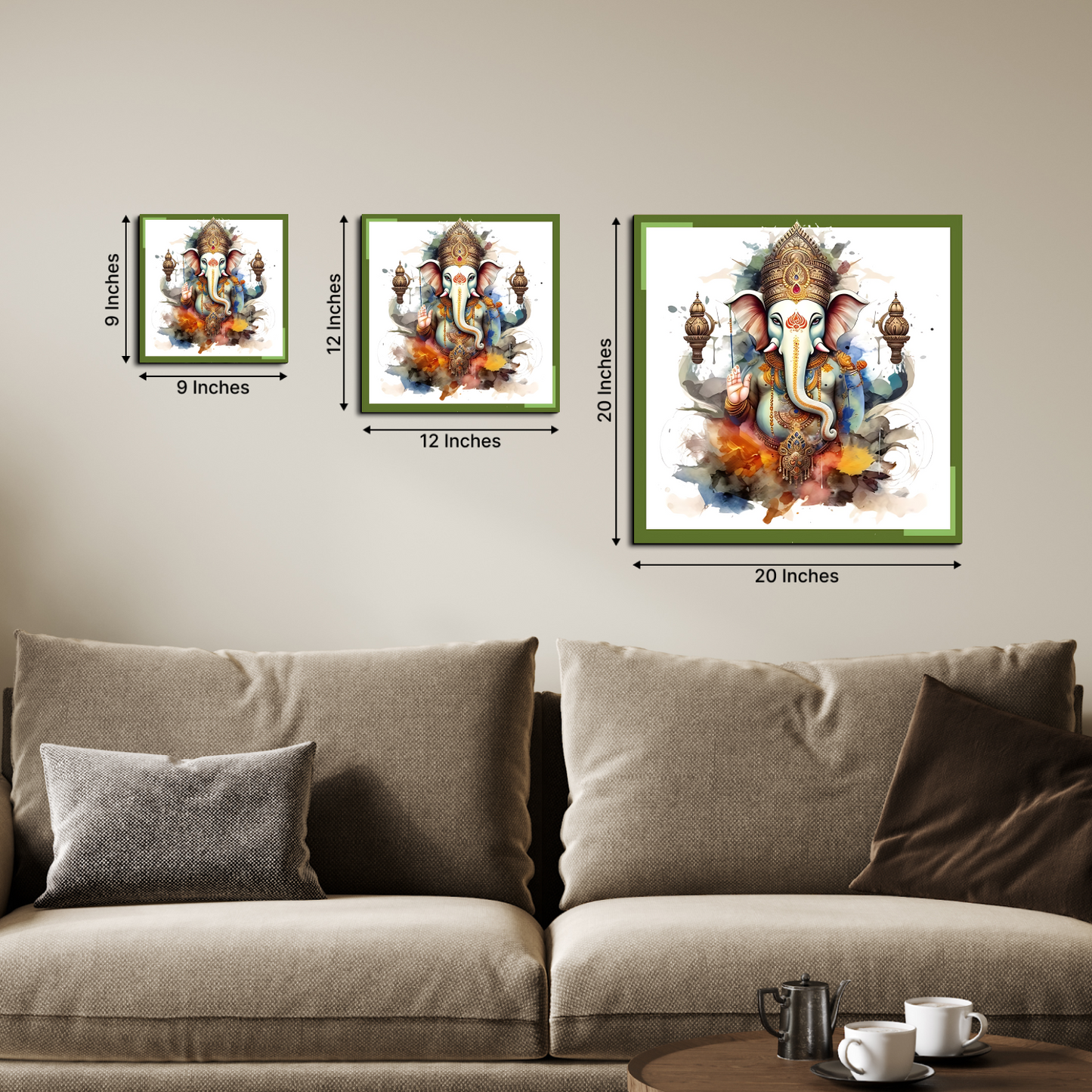 Ganesh Ji Colorful Wood Print Wall Art