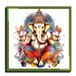 Ganesh Ji Idol Colorful Wood Print Wall Art