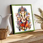 Ganesh Ji Idol Colorful Wood Print Wall Art