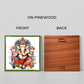 Ganesh Ji Idol Colorful Wood Print Wall Art