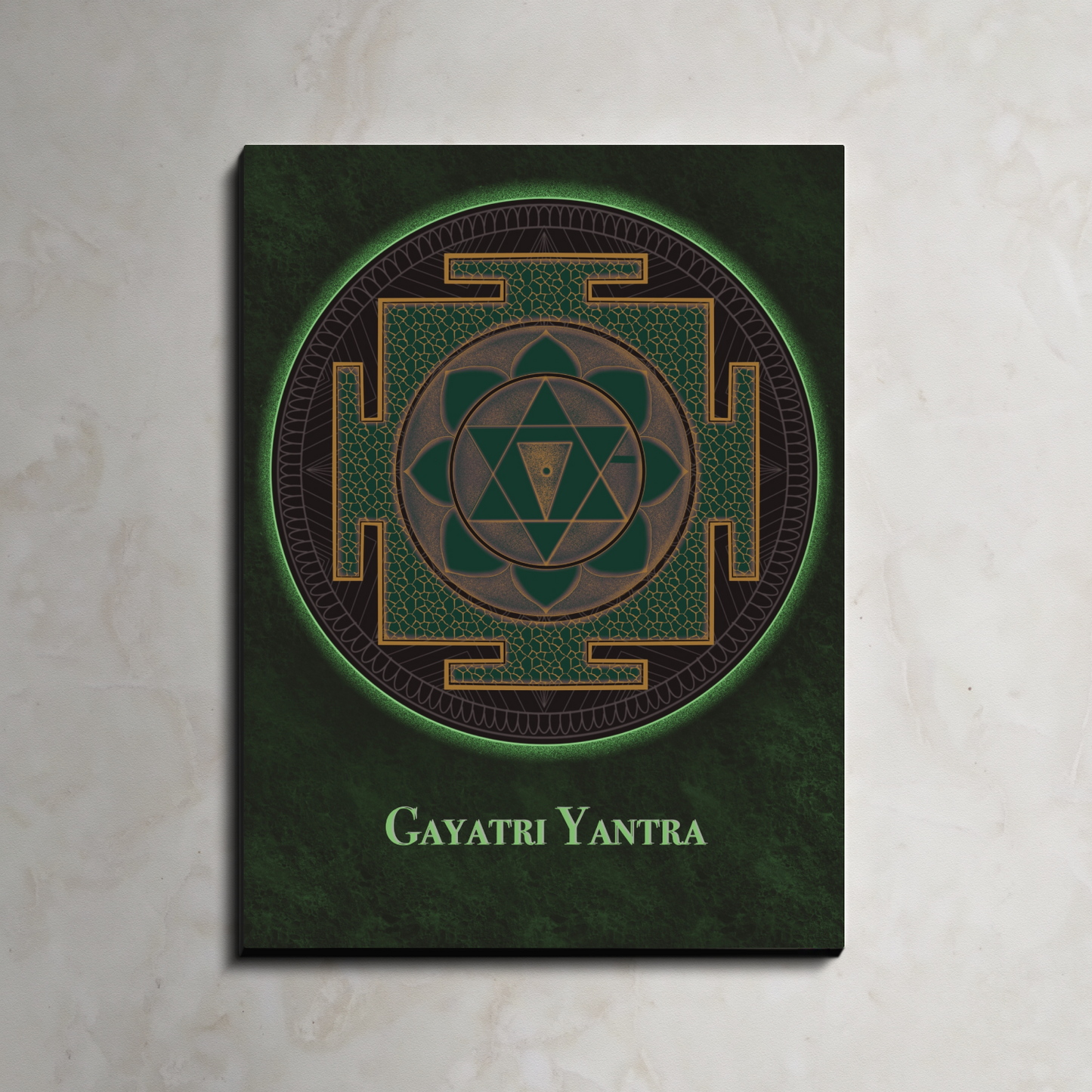 Gayatri Yantra Wood Print Wall Art