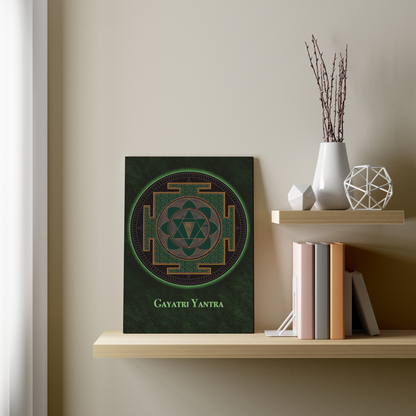 Gayatri Yantra Wood Print Wall Art