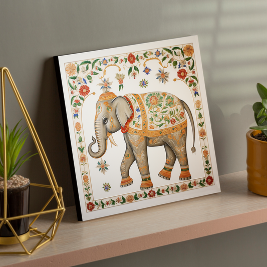 Elephant Wood Print Wall Art For Prosperity and Luck