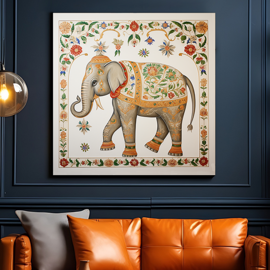 Elephant Wood Print Wall Art For Prosperity and Luck