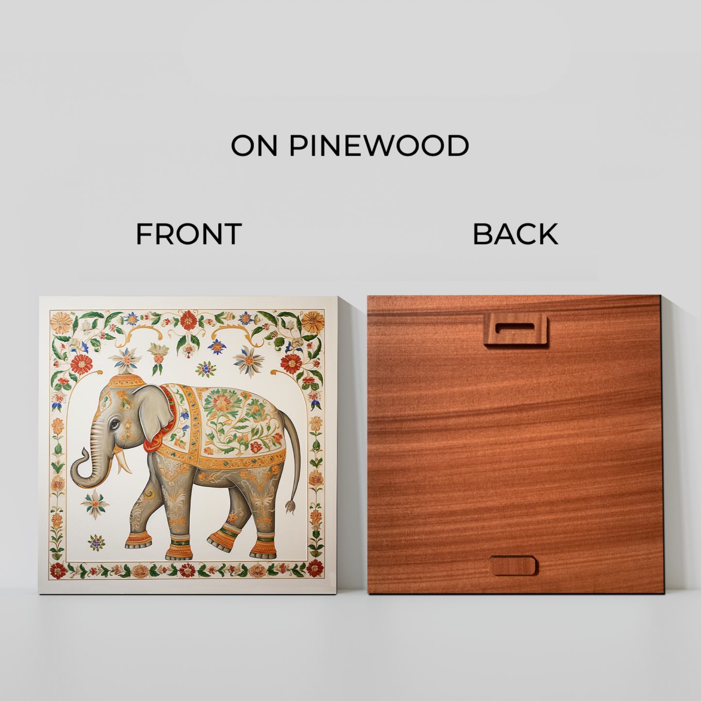 Elephant Wood Print Wall Art For Prosperity and Luck