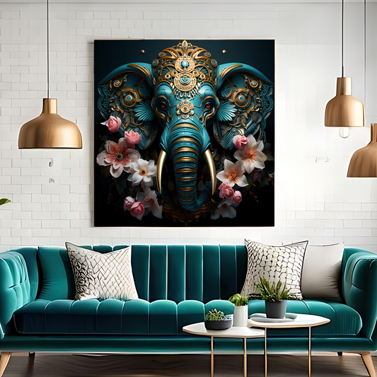 Elephant 3D Wood Print Wall Art