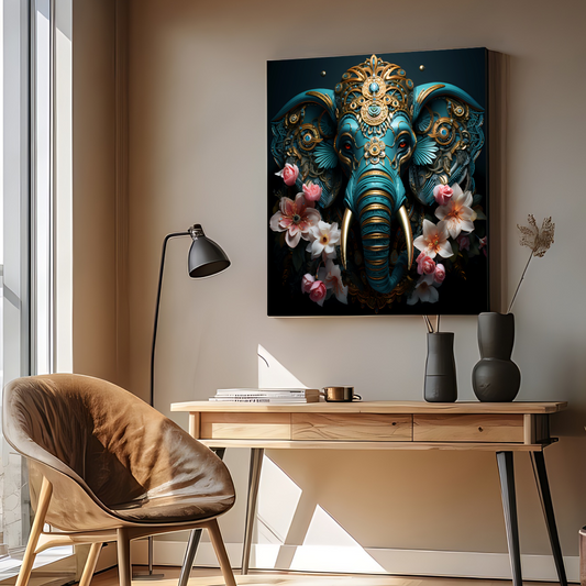 Elephant 3D Wood Print Wall Art