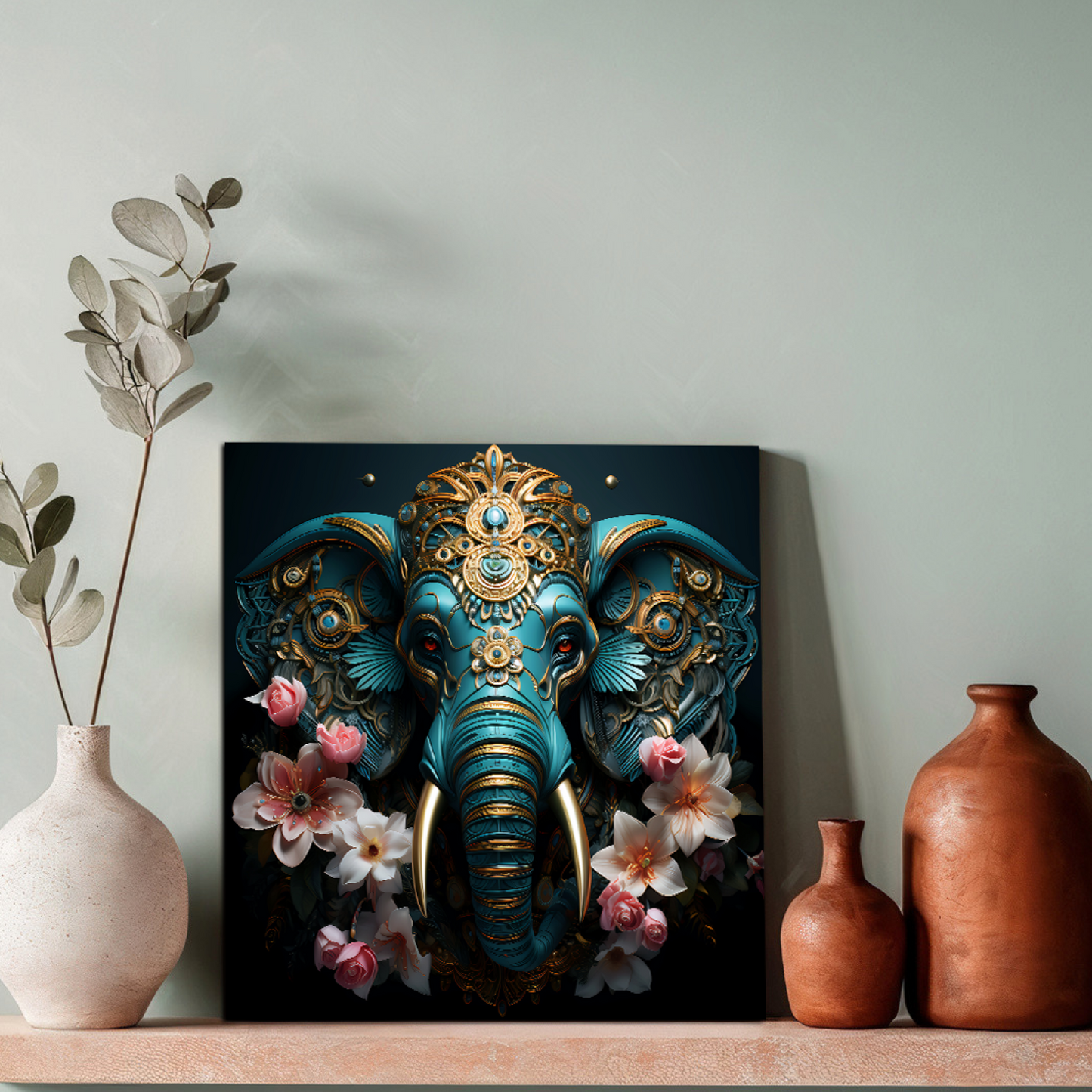 Elephant 3D Wood Print Wall Art