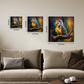 Owl Sitting on Branch Wood Print Wall Art