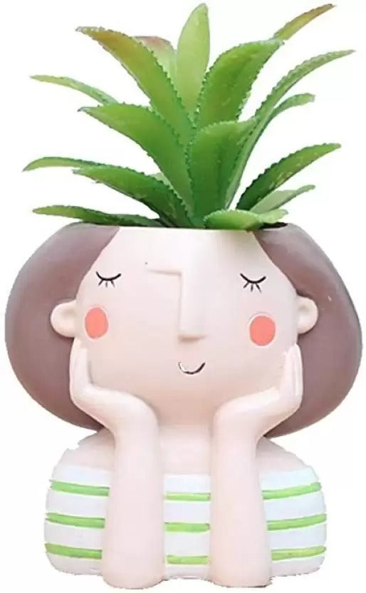 Cute Girl Succulent Planter