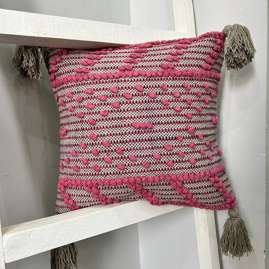 Pink Farmhouse Style Cushion Cover