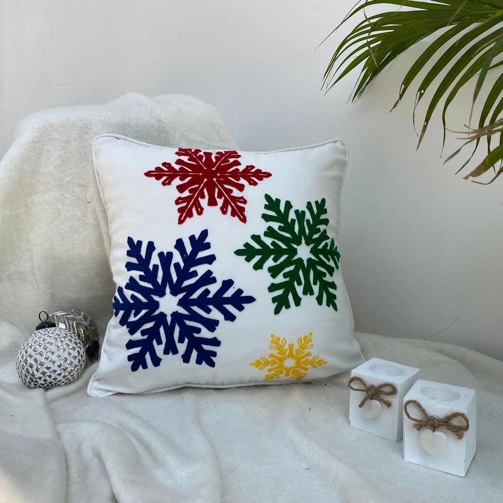 Multi Snowflakes Cushion
