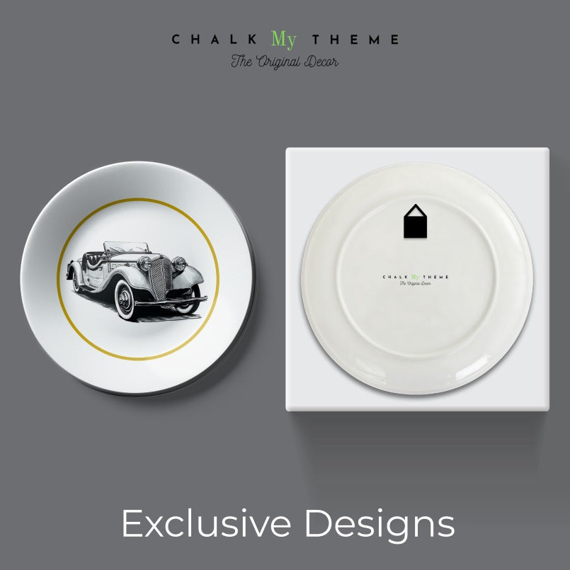 Vintage Car and Vehicle Wall Plates Collection for home decor