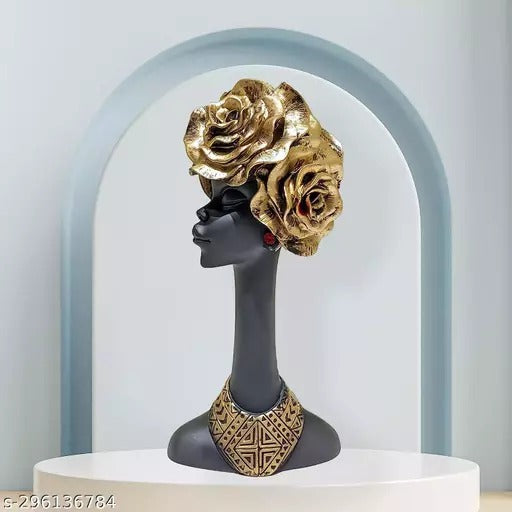 African Female Face Nurturing and Empowering Décor Showpiece