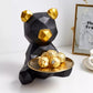 Cute Bear With Tray Sculpture