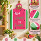 Chalk my Theme  Wooden Water Melon style Wall Hanging and Decorative item (Think Happy Be Happy)