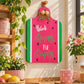 Chalk my Theme  Wooden Water Melon style Wall Hanging and Decorative item (Think Happy Be Happy)