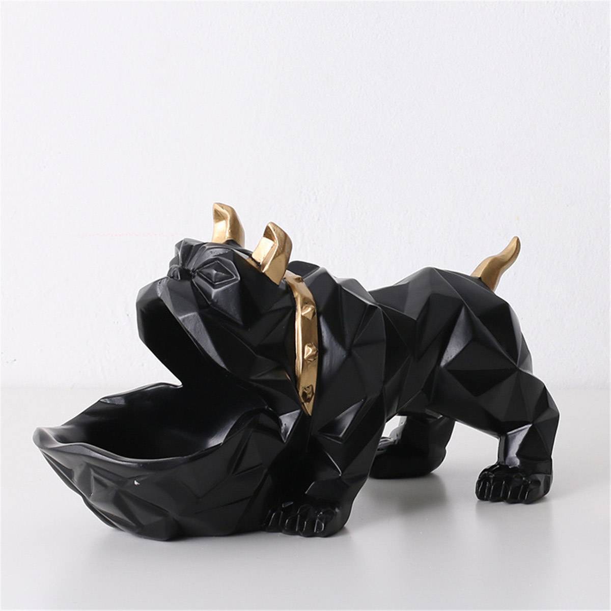 Geometric Bulldog Figurine Desktop Décor