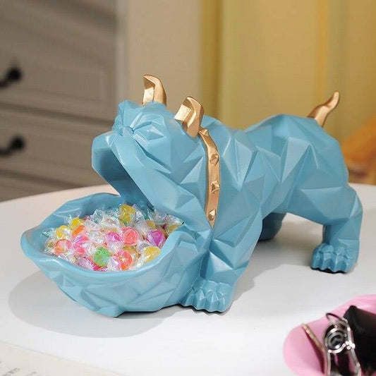 Geometric Bulldog Figurine Desktop Décor