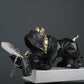Geometric Bulldog Figurine Desktop Décor