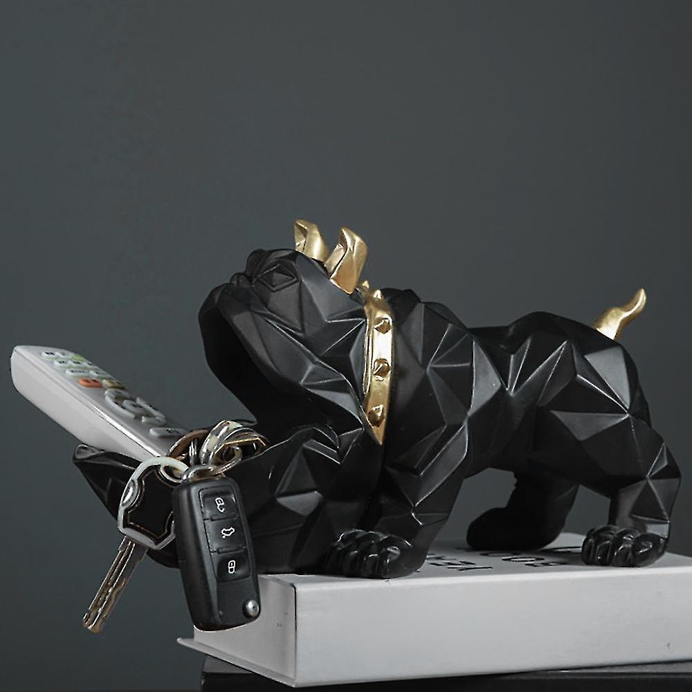 Geometric Bulldog Figurine Desktop Décor