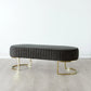 Large Velvet Ottoman Charcoal