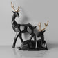 Lucky Deer Couple Figurine Desktop Décor