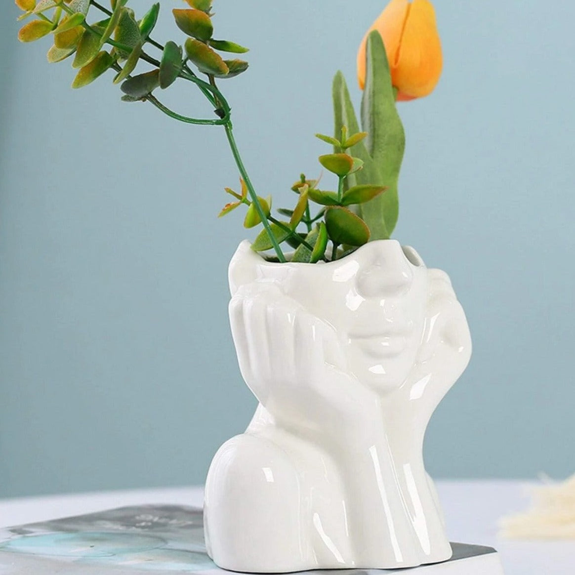 Female Face Creative Vase