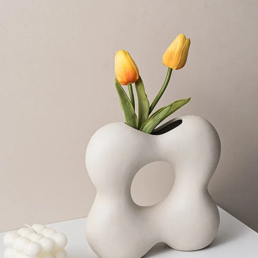 Square Flower Design Creative Vase