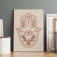 Hamsa Hand Evil Eye Protection Wood Print Wall Art