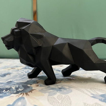 Geometric Lion Decorative Sculpture