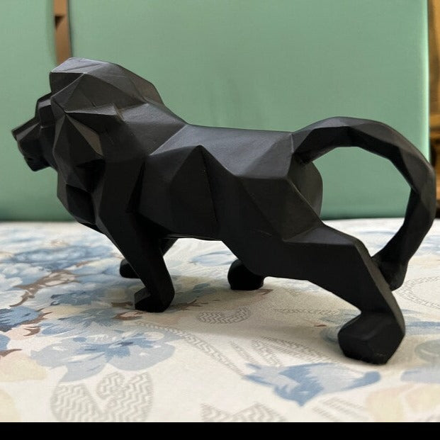 Geometric Lion Decorative Sculpture