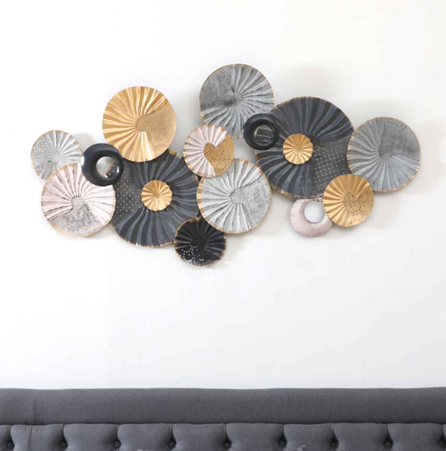 Contemporary Multicolor Metal Wall Art