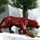 Prestige Regal Geometric Panther Resin Sculpture For Living Room Or Office