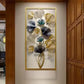 Double Frame Flowers Vertical Metal Wall Art