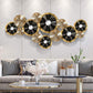 Black and Gold Circle Metal Wall Art