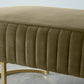 Large Velvet Ottoman Olive Green