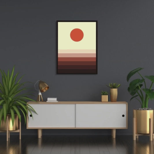 Beige Ombre Wood Print Wall Art