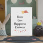 House Love Happiness Cosiness Wood Print Wall Art