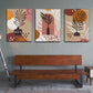 Leaf Botanical Boho Wood Print Wall Art Set of 3