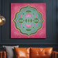 Pink Pichwai Wood Print Wall Art Pink