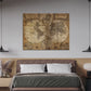 World Map Wood Print Wooden Wall Tiles Set