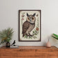 Owl With Steampunk Bird Wood Print Wall Art