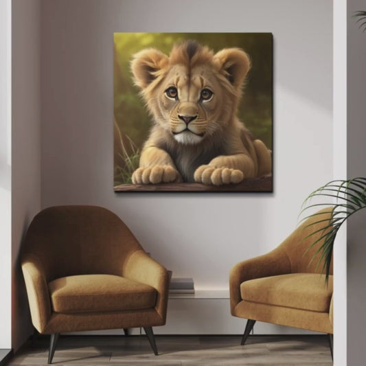 Little Cub Wood Print Wall Art