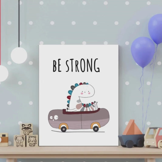 Be Strong Wood Print Wall Art