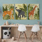 Animal Theme Boho Wood Print Wall Art Set of 3