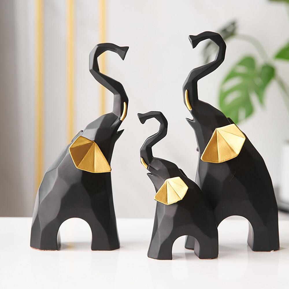 Set of 3 Elephants Sculpture Showpieces